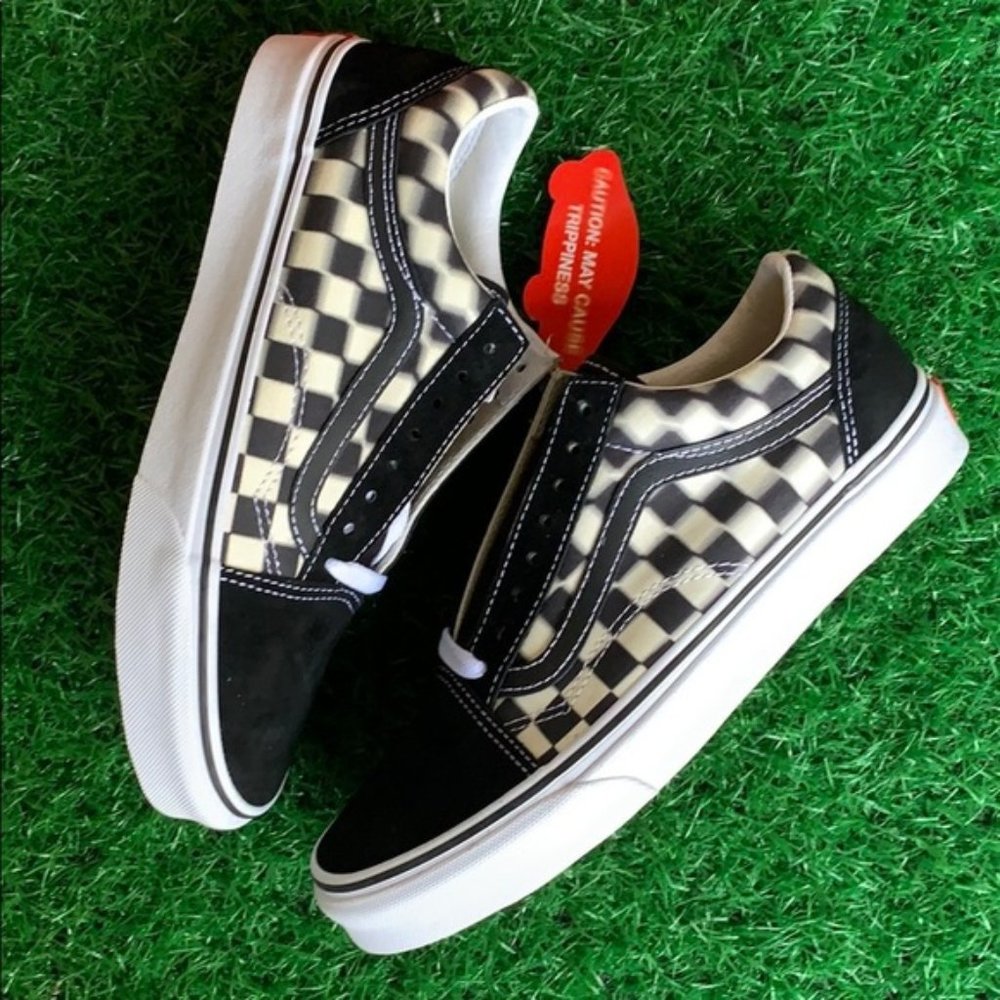 Vans Old Skool Blur Check Black/Classic White Wmns